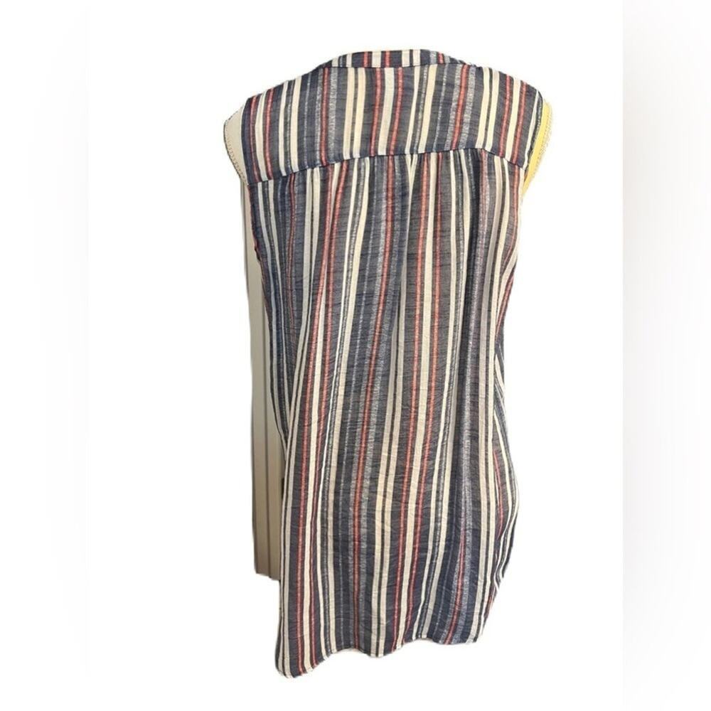 St. John’s Bay Stripe Sleveless Top Size L - Picture 3 of 4